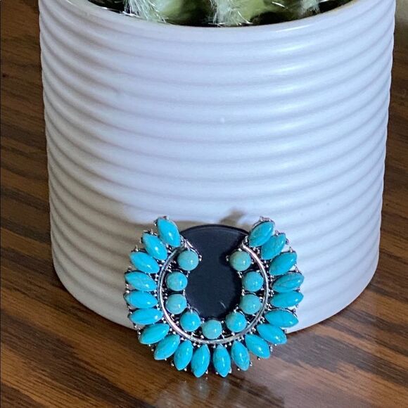 Brand New Western Squash Blossom Turquoise Phone Grip Womens On The Go Accessory - Picture 3 of 7